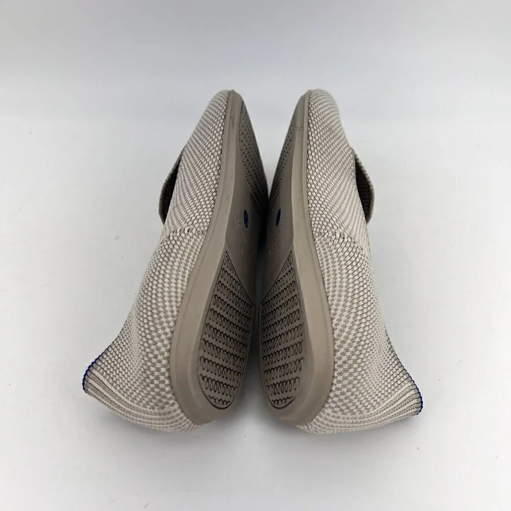 Rothy’s The Loafer Women Size 8 W Knit Flat Slip On Shoes Beige